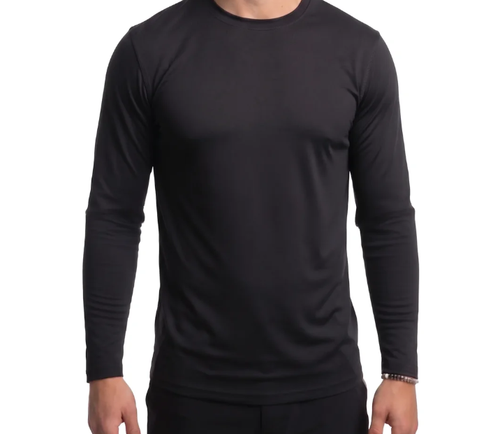T-FLEX Men's Comfort Long Sleeve T-Shirt, Black, Small