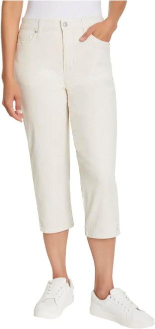 Gloria Vanderbilt Women's Amanda High Waisted 5 Pocket Capri Pant, Multi, 14