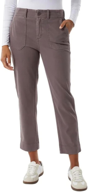 32 Degrees Cool Women's Stretch Twill Ankle Length Cropped Pant, Purple, XX-Large