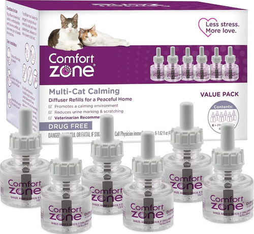 Comfort Zone Multi Cat Calming Diffuser Refill, 6 Pack
