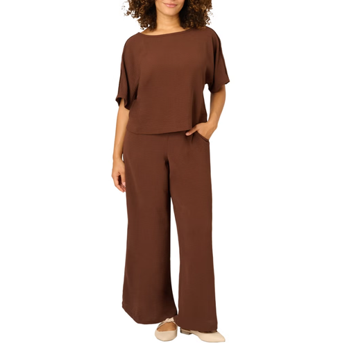 Adrianna Papell Women's Airflow 2 Piece Set, Brown, X-Large