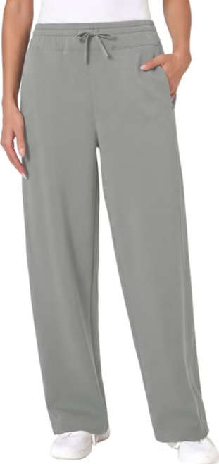 Mondetta Women's High Rise Wide Leg Tech Active Pant, Gray, X-Large
