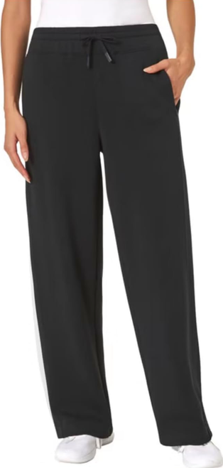 Mondetta Women's High Rise Wide Leg Tech Active Pant, Black, X-Large