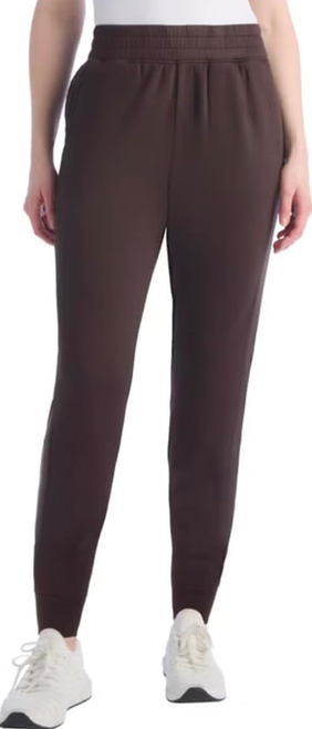Danskin Women's Soft Luxe Pull On Jogger Pant, Brown, Medium