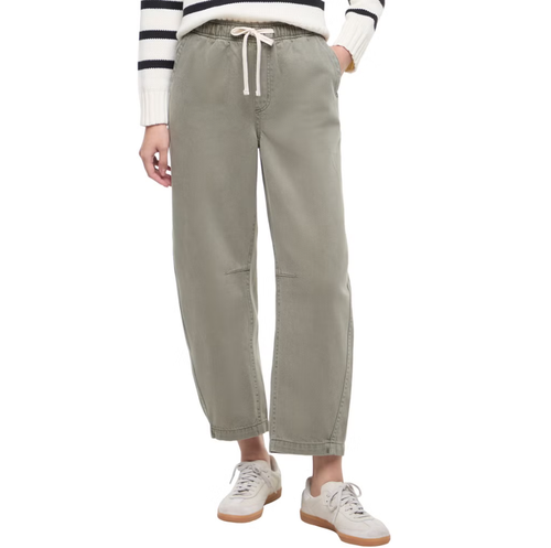 GAP Women's Pull On Pant, Elasticized Drawcord Waistband, Green, X-Large