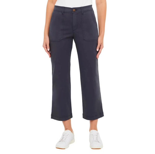 GAP Women's Ankle Trouser Mid Rise Straight Fit, Black, 16
