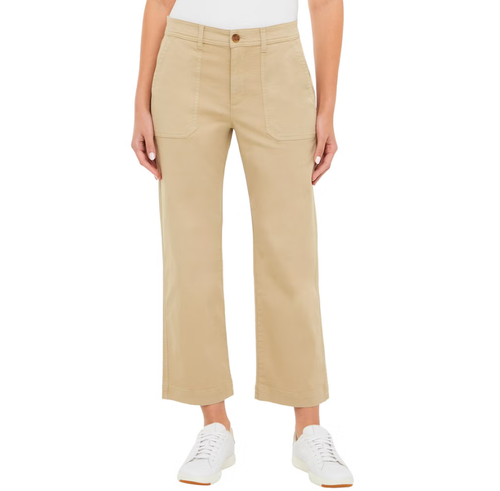 GAP Women's Ankle Trouser Mid Rise Straight Fit, Tan, 16