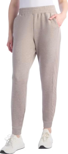 Danskin Women's Soft Luxe Pull On Jogger Pant, Taupe, Large