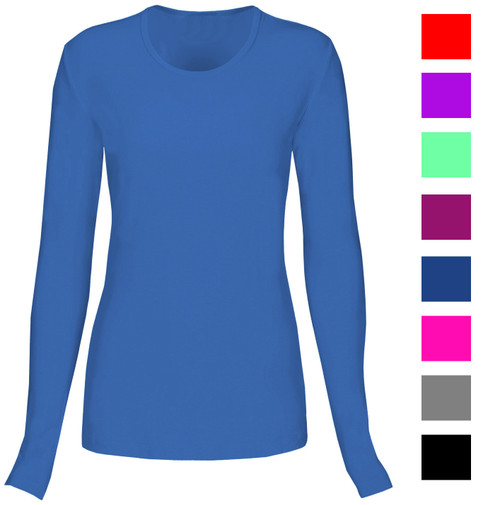 T Flex Womens Comfort Long Sleeve T-Shirt Underscrub Tee Layering Shirt Uniform