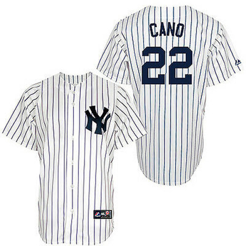 MLB Majestic New York Yankees Robinson Cano #22 Youth N.Y. Jersey Stitched, 7