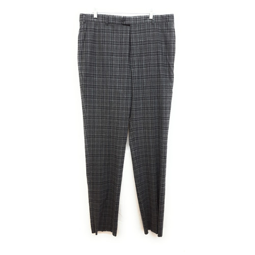 Hickey Freeman B Series Wool Pants, Black, 38R