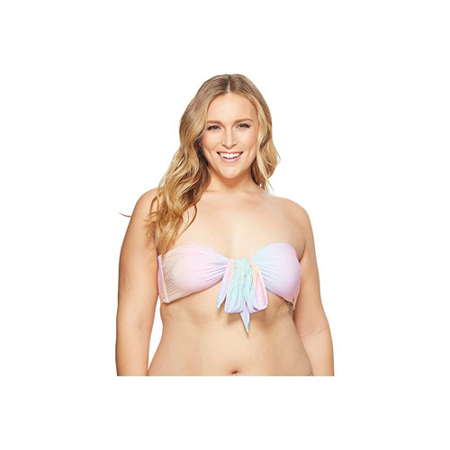 Sports Illustrated Malibu Sunset Bandeau Bikini Top,Multicolor,16 Plus