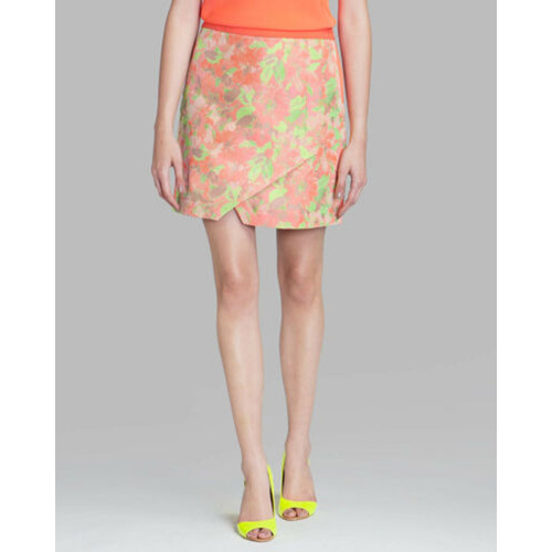 Ted Baker London Keleche Floral Jacquard Wrap Skirt, Pink, 2