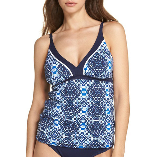 Tommy Bahama Indigo Cowrie Tankini Top, Mare Navy, Small