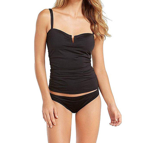 Tommy Bahama Pearl Convertible Tankini Top, Black, X-Small