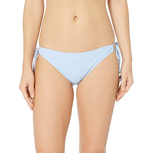 Lucky Brand Side Tie Hipster Bikini Bottom, Ocean air//Shoreline Chic, Medium