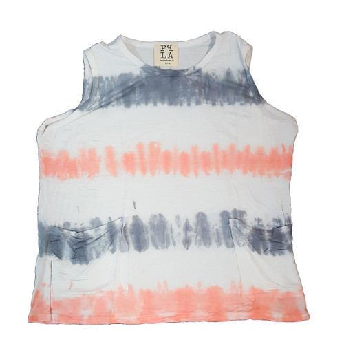 People's Project LA Loose Fit Color Dye Tank Top, Coral, Small