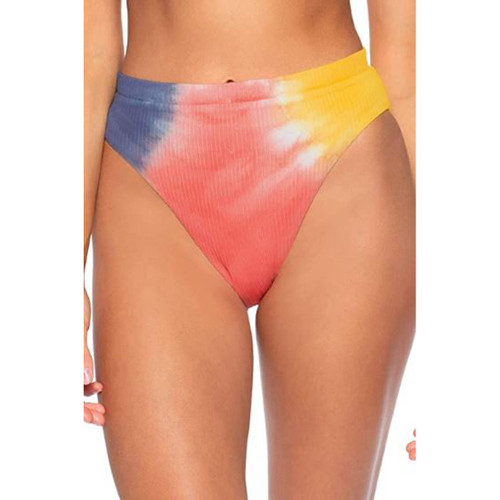 Soluna Swim Moonlight Rib High-Waist Bottoms, Creamsicle, Medium