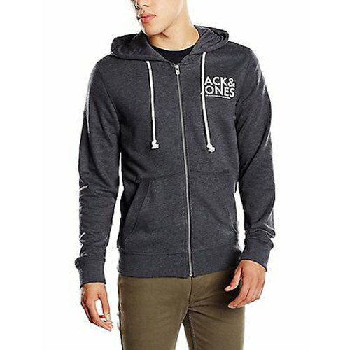 Jack Jones Conippon Sweat Hood, Grey, Large