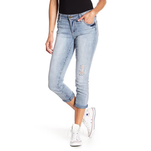 Kut From the Kloth Bardot Crop Skinny Boyfriend Jeans, Medium Wash, 20