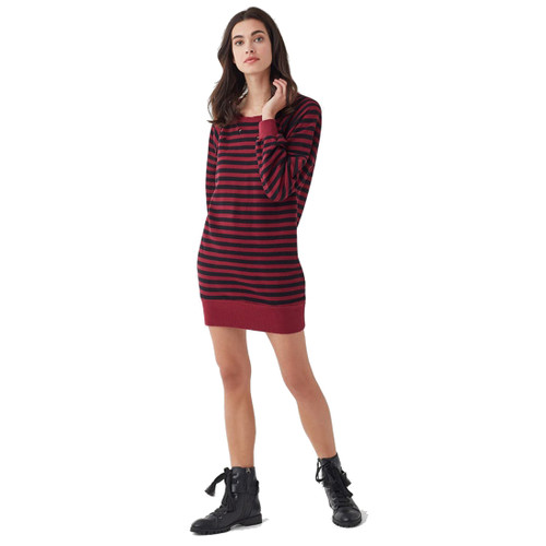 Splendid Women's West Village Stripe Terry Dress, Ruby, Small