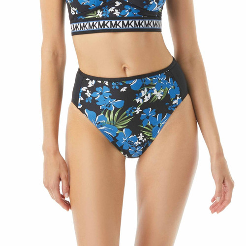 Michael Kors Bold Tropical Bliss High Waist Swimsuit, Multi, Small