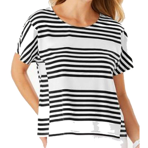 Tommy Bahama Paradise Isle Stripe Top, Black/White, Small