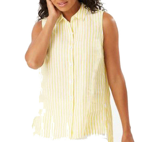Tommy Bahama Coastalina Cabana Stripe Sleeveless Shirt, Island Sun, S