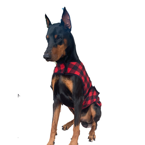 G.H. Bass & Co. Dog Coat, Red/Black, Large