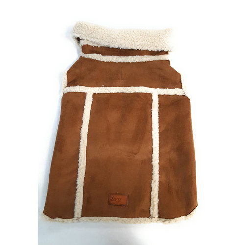 G.H. Bass & Co. Dog Coat, Tan/Cream, Small