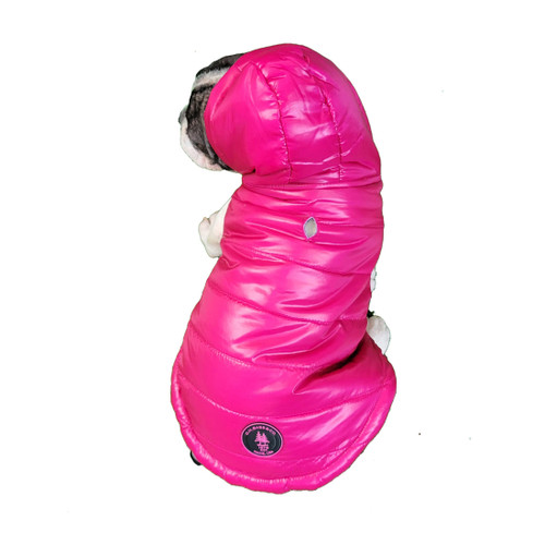 G.H. Bass & Co. Reversible Packable Dog Coat, Pink, Large