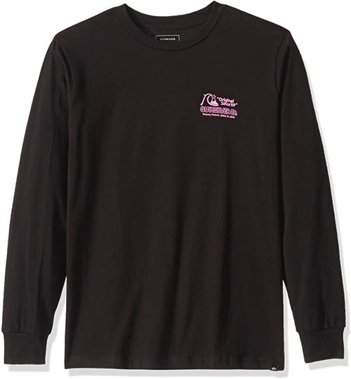 Quiksilver Boys' Big Daily Wax Long Sleeve Tee, Black, X-Large