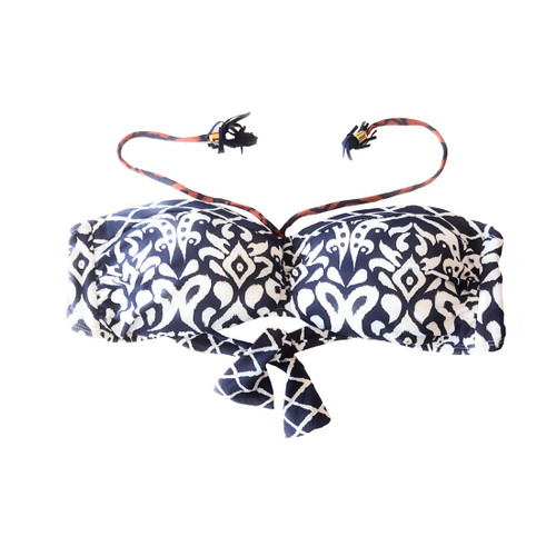 Tommy Bahama Ikat Diamond - Bandeau W/ Tassel Bra, Mare Navy, Small