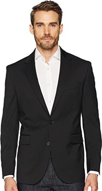 Dockers Men's Stretch Suit Separate, Pant, and Vest, Black Blazer, 46 Regular
