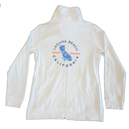Tommy Bahama Destination Panelback Full-Zip Sweatshirt, Laguna Beach White, Small