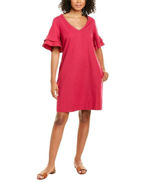 Tommy Bahama Lanailette Flutter-sleeve Shift Dress, Pink Papaya, Small