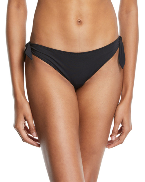 Stella McCartney Timeless Basics Classic Tie-Side Swim Bikini Bottom, Black, X-Small