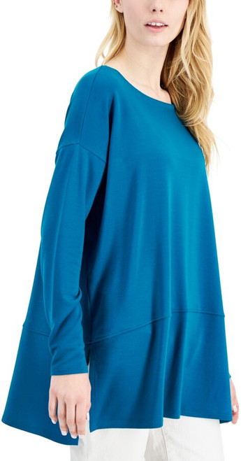 Eileen Fisher Women's Bateau Neck Tunic, Jewel, Medium