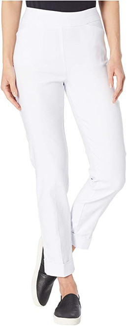 Tribal Women's Pull on Cuffed Ankle Pant, White, 10