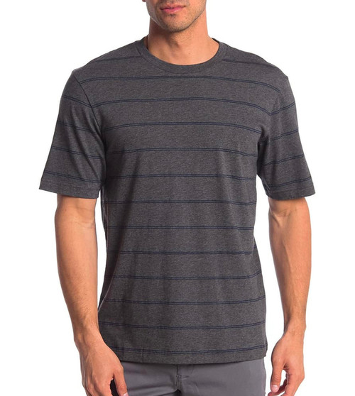 TravisMathew 3RD Person T-Shirt Heather Grey Pinstripe 2XL