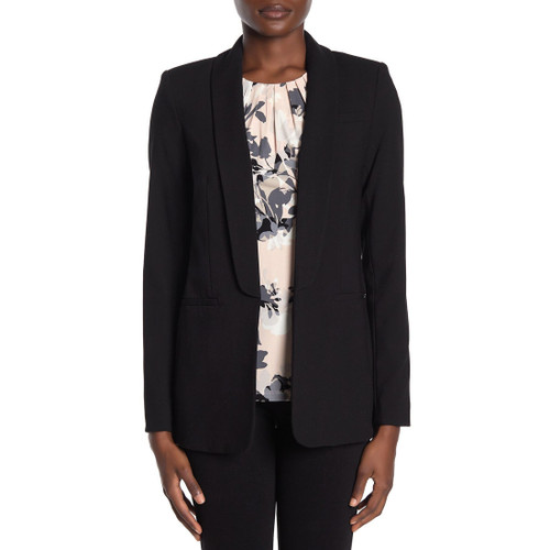 Calvin Klein Women's Open Front Blazer Jacket, Black, 6
