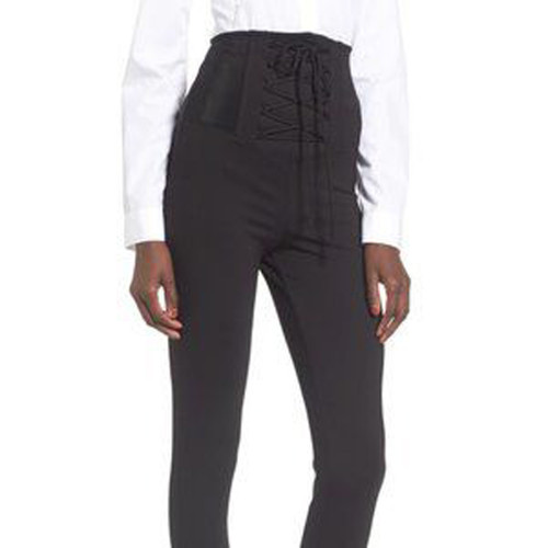 Leith Women�s Pants High Waist Slim Pants, Black, Small