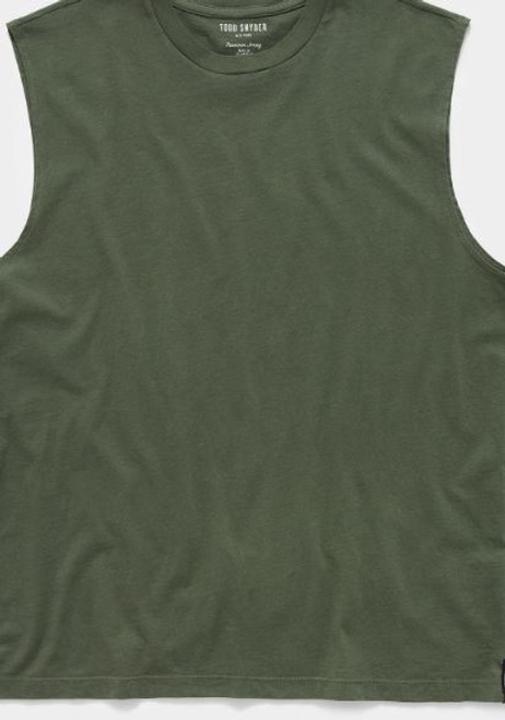 Lahgo Men's Restore Cotton-Blend Tank Top, Forest, Large