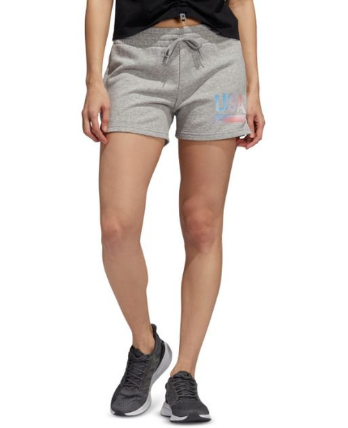 Adidas Women's Multi Sport Shorts, Medium Grey Heather, Large