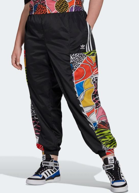 Adidas Women's Rich Mnisi Track Pant, Black/Multicolor, 3X