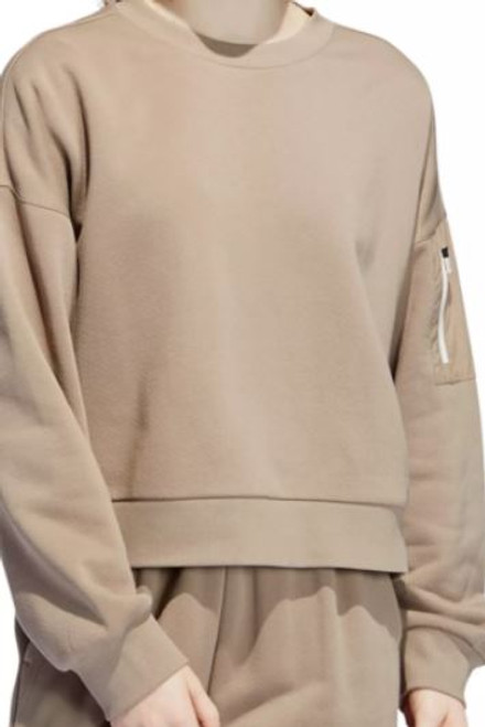 Adidas Women's Crew 2 Pullover Sweatshirt, Chalky Brown, X-Small