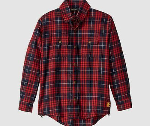 Rock Your Baby " We Can Be Heroes" Long Sleeve Plaid Shirt, Red, 10Y