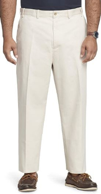 IZOD Men's Big & Tall Big and Tall Flat Front Extended Twill Pant