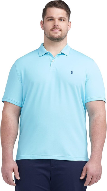 IZOD Men's Advantage Performance Short-Sleeve Polo Shirt, Bachelor Button, 2XL