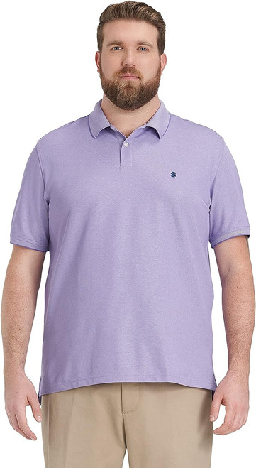 IZOD Men’s Big-and-Tall Advantage Performance Short-Sleeve Solid Polo Shirt, Dahlia Purple, X-Large T